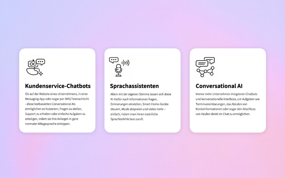 Praxisnahe Beispiele beliebter Conversational 