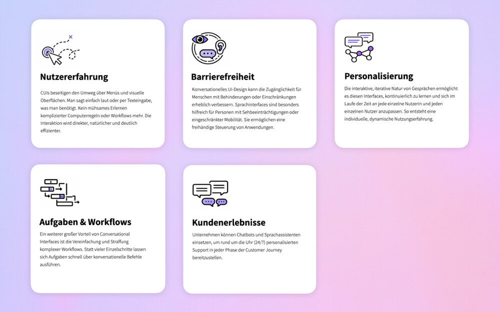 Interfaces Conversational UI 